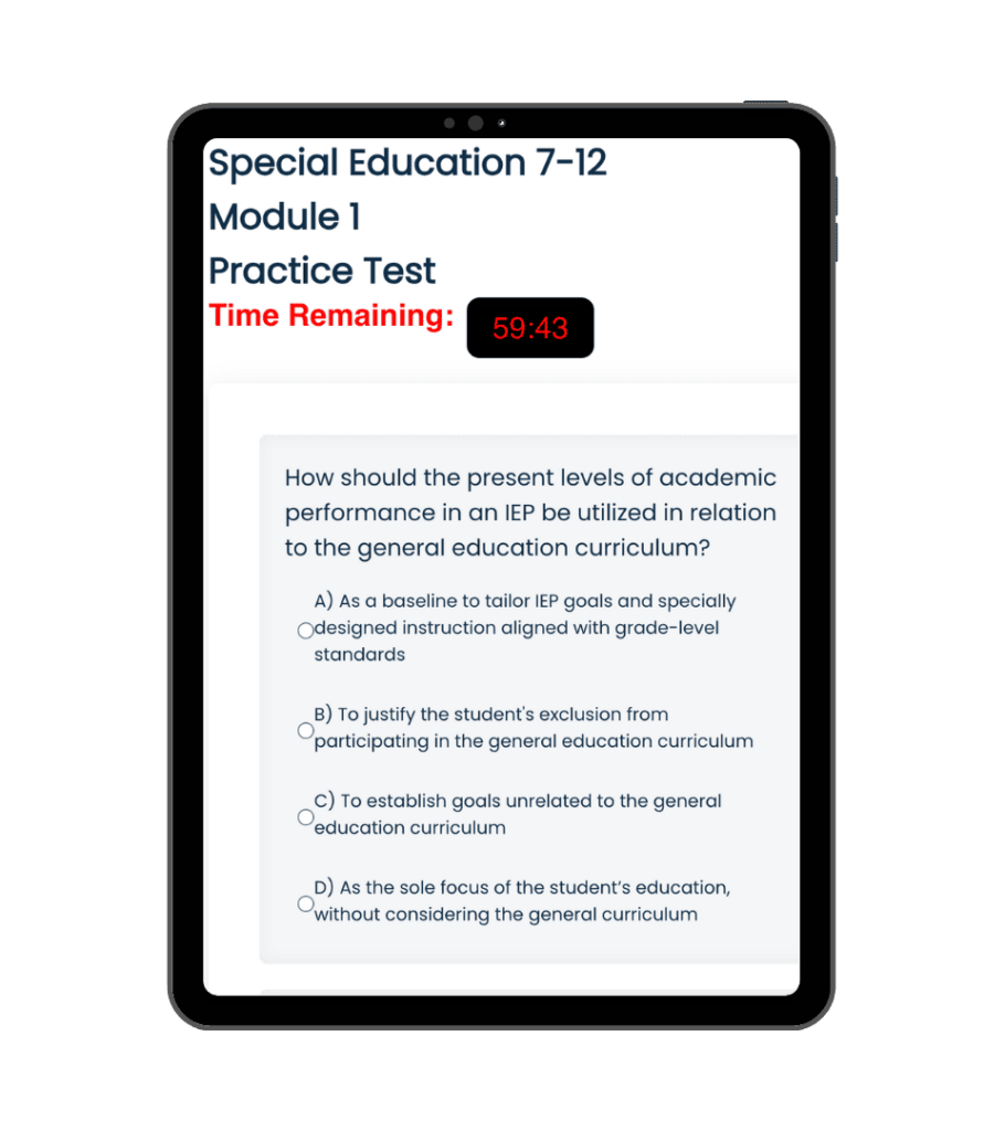 Special Education 7-12 Module 1 PECT Exam Practice Test