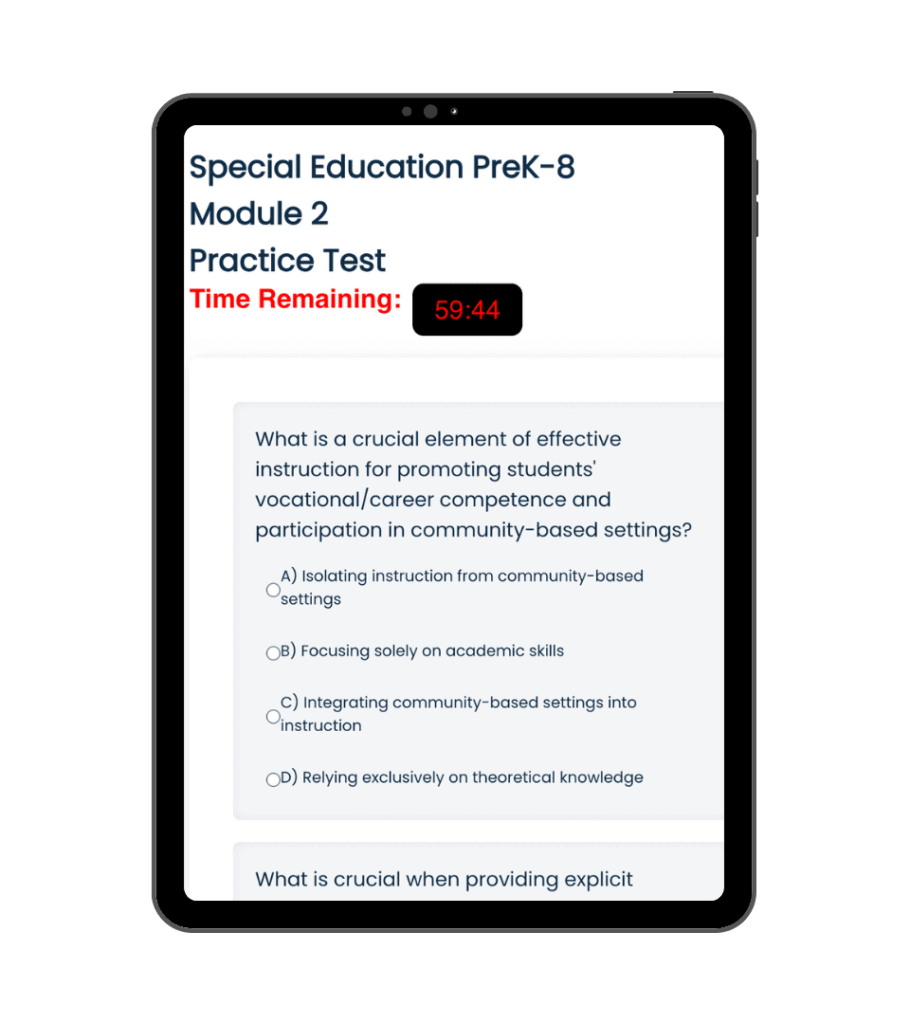 Special Education PreK-8 Module 2 PECT Exam Practice Test